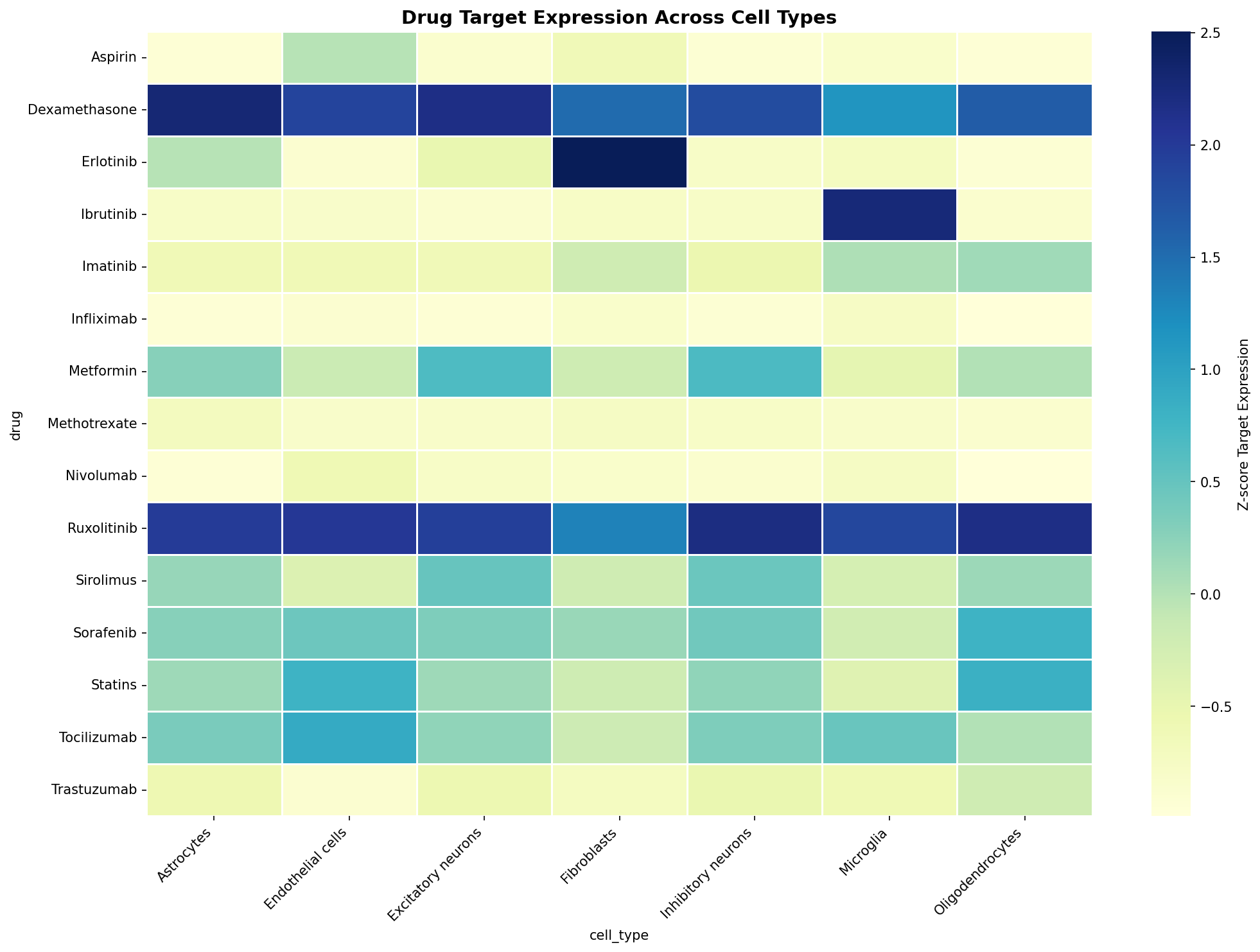 Drug Target Expression Heatmap