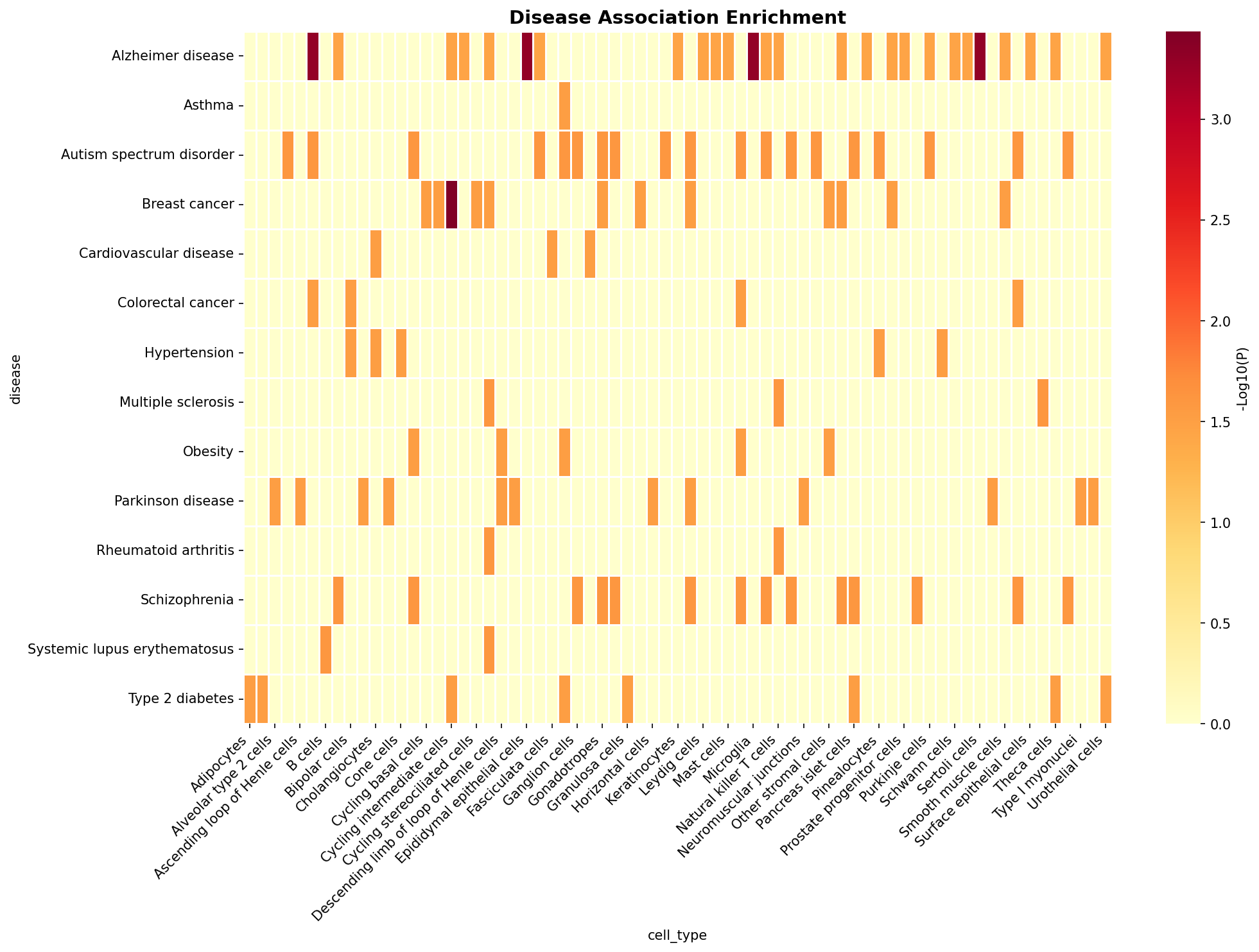 Disease Association Heatmap