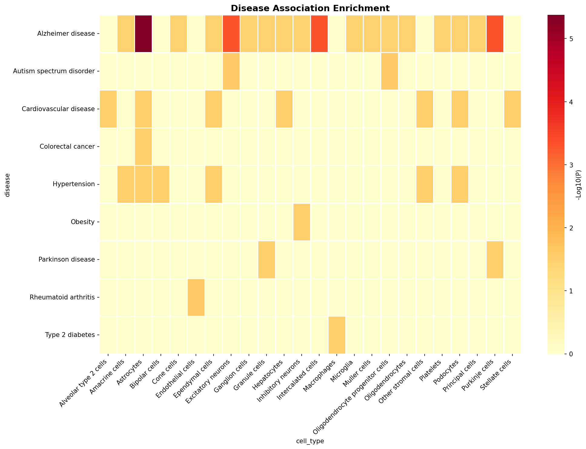 Disease Association Heatmap