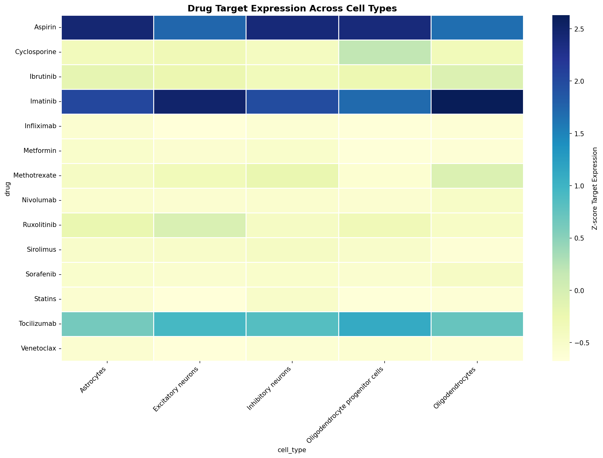 Drug Target Expression Heatmap