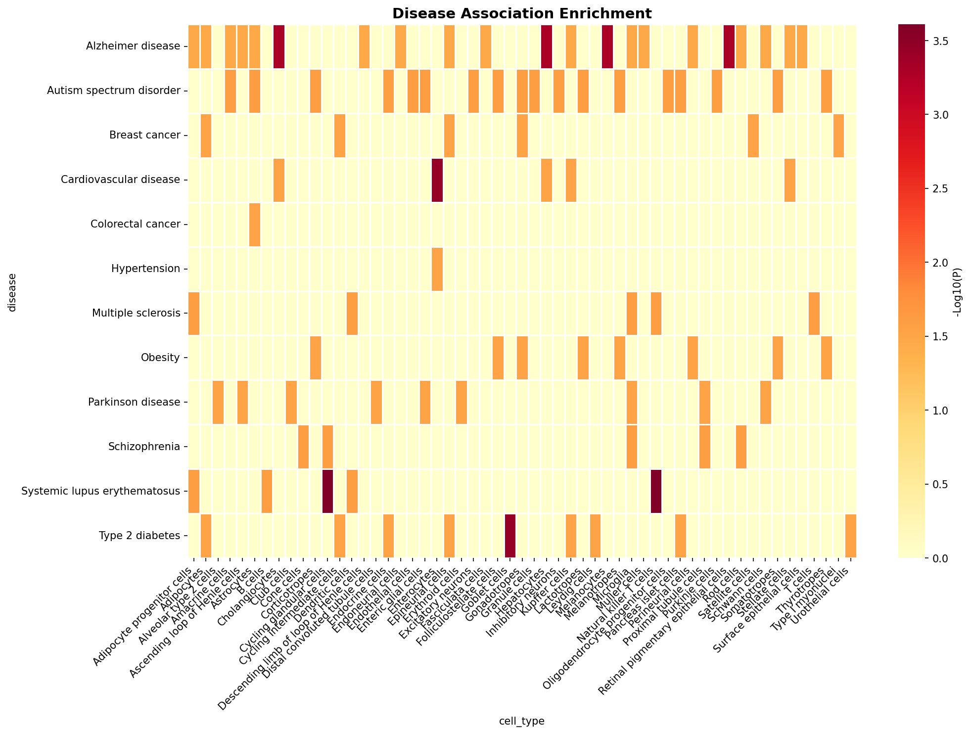 Disease Association Heatmap