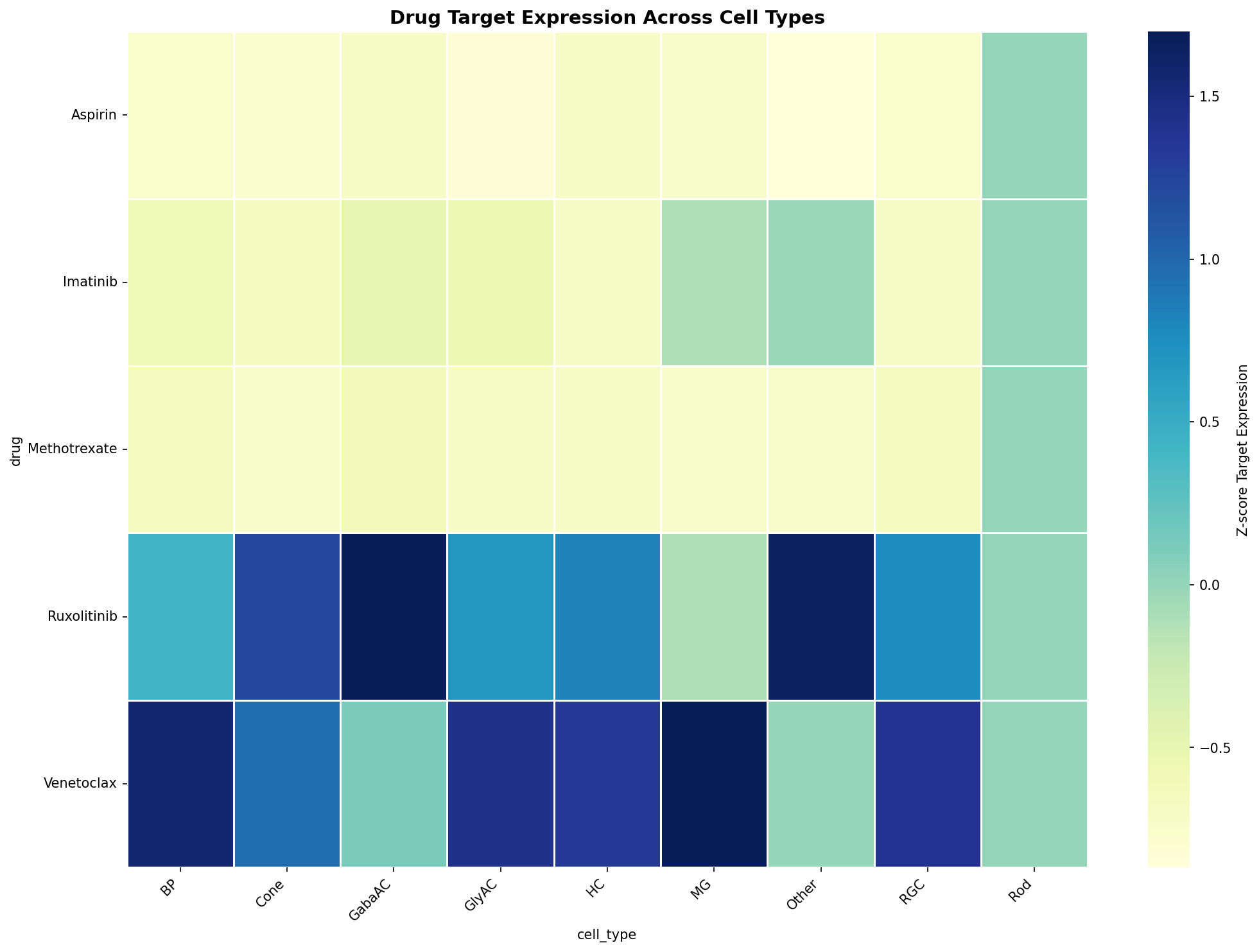 Drug Target Expression Heatmap