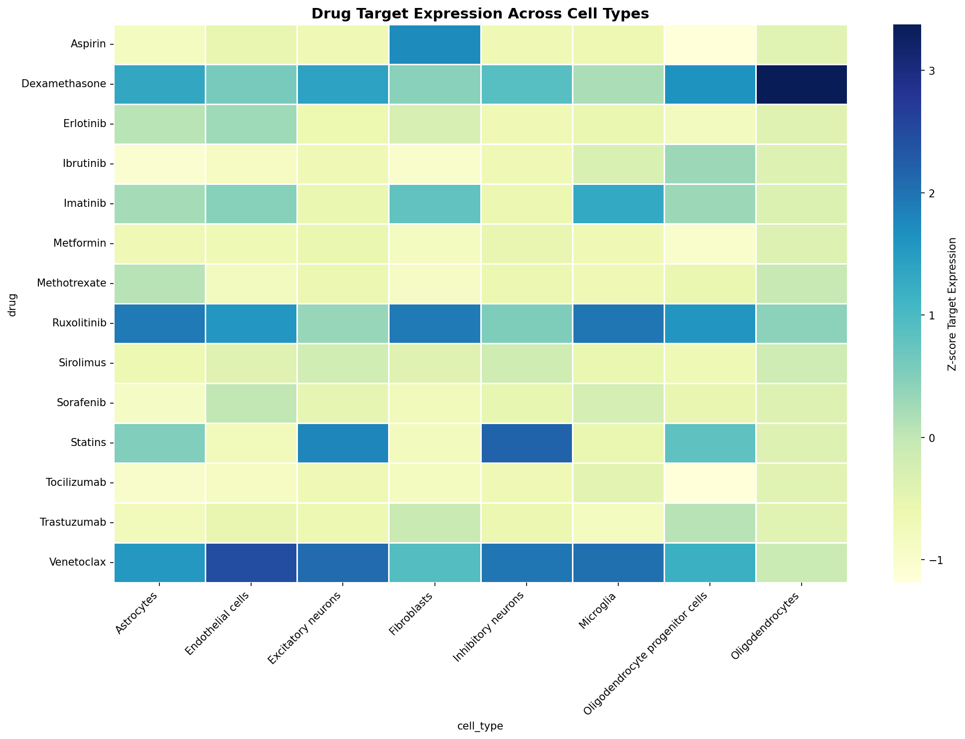 Drug Target Expression Heatmap
