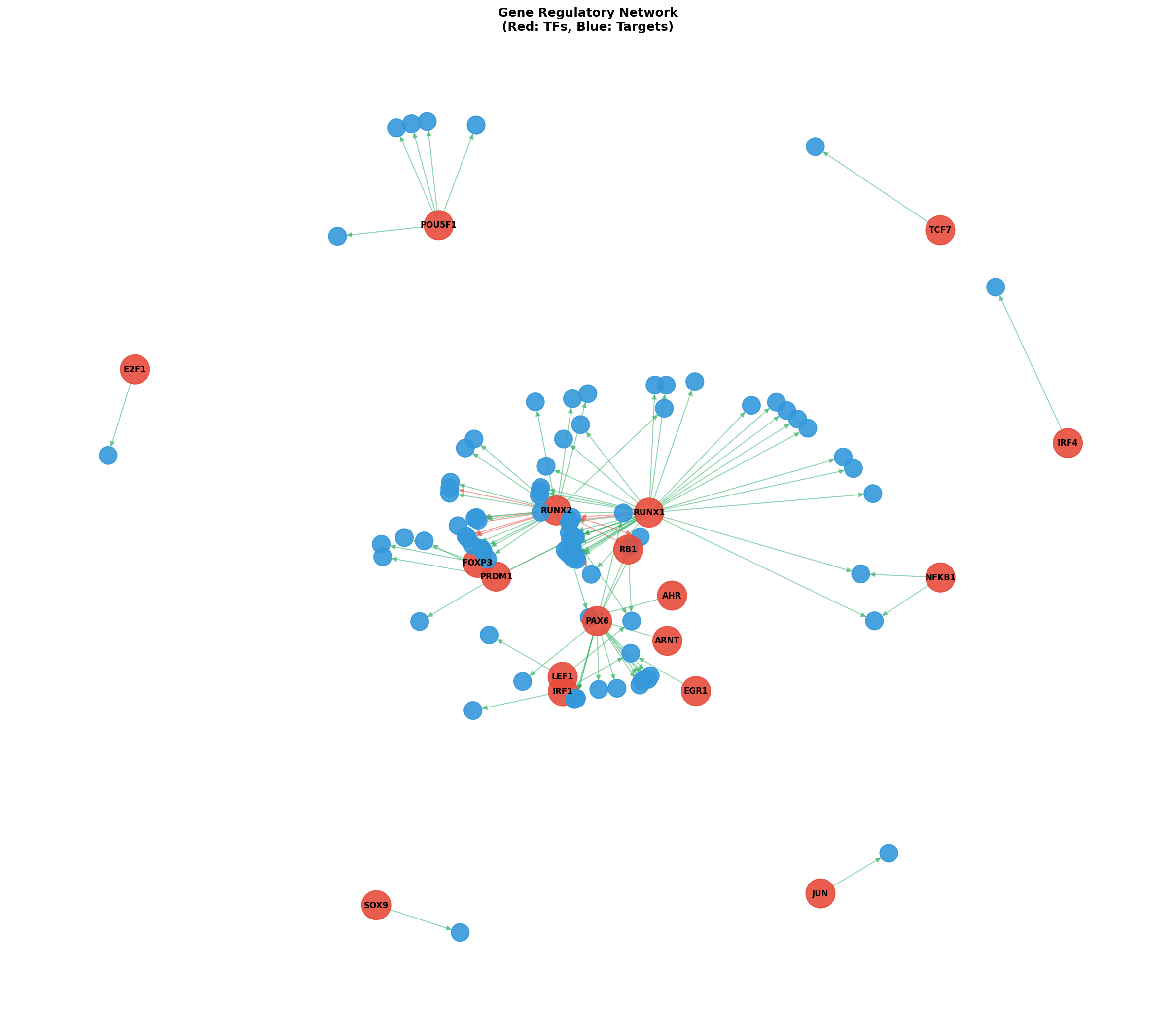Exploratory TF-Target Association Network