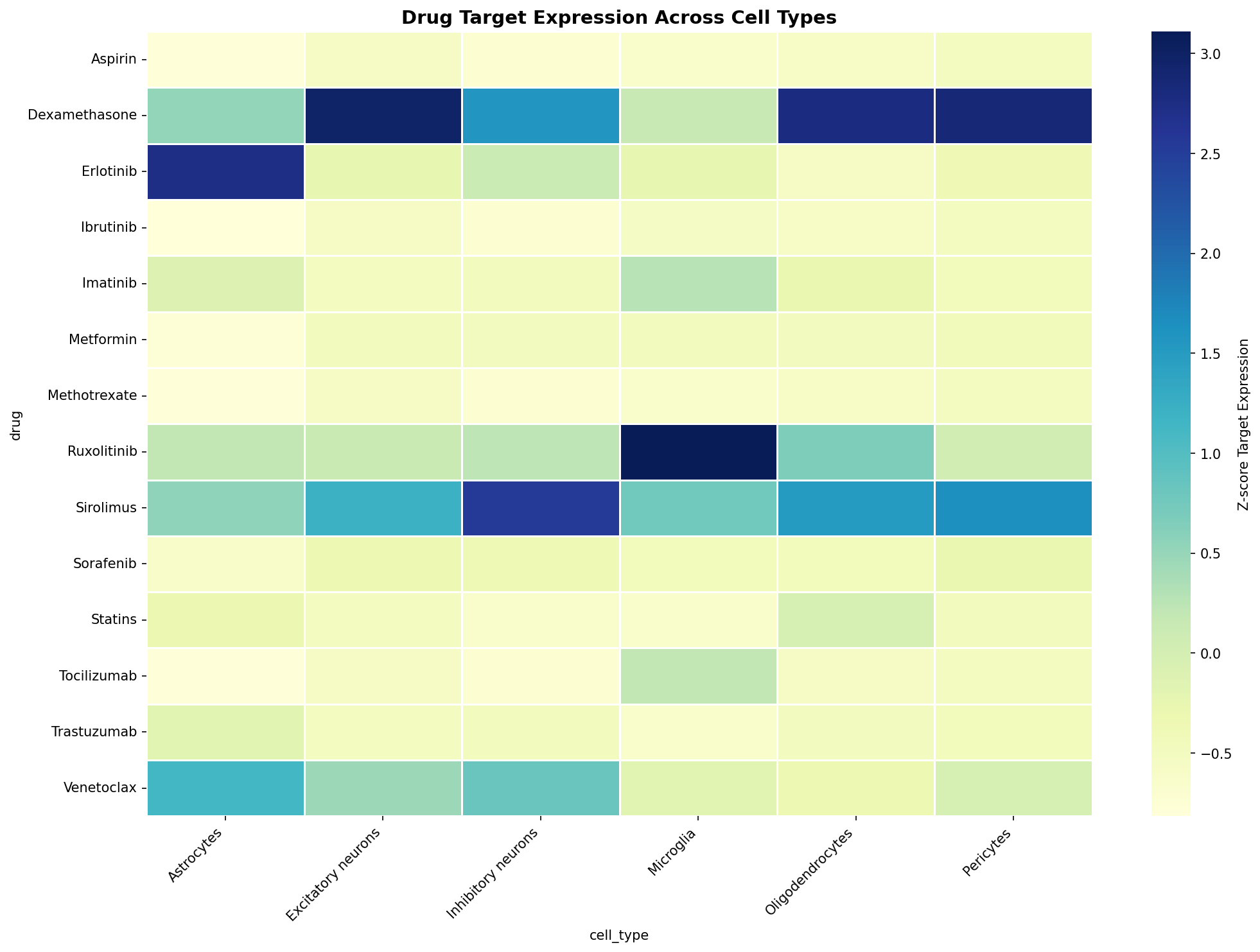 Drug Target Expression Heatmap