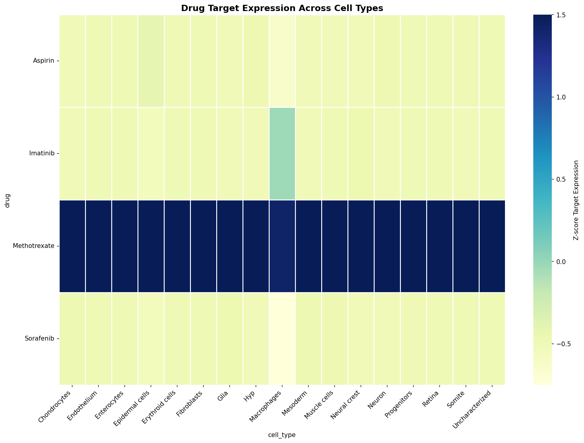 Drug Target Expression Heatmap
