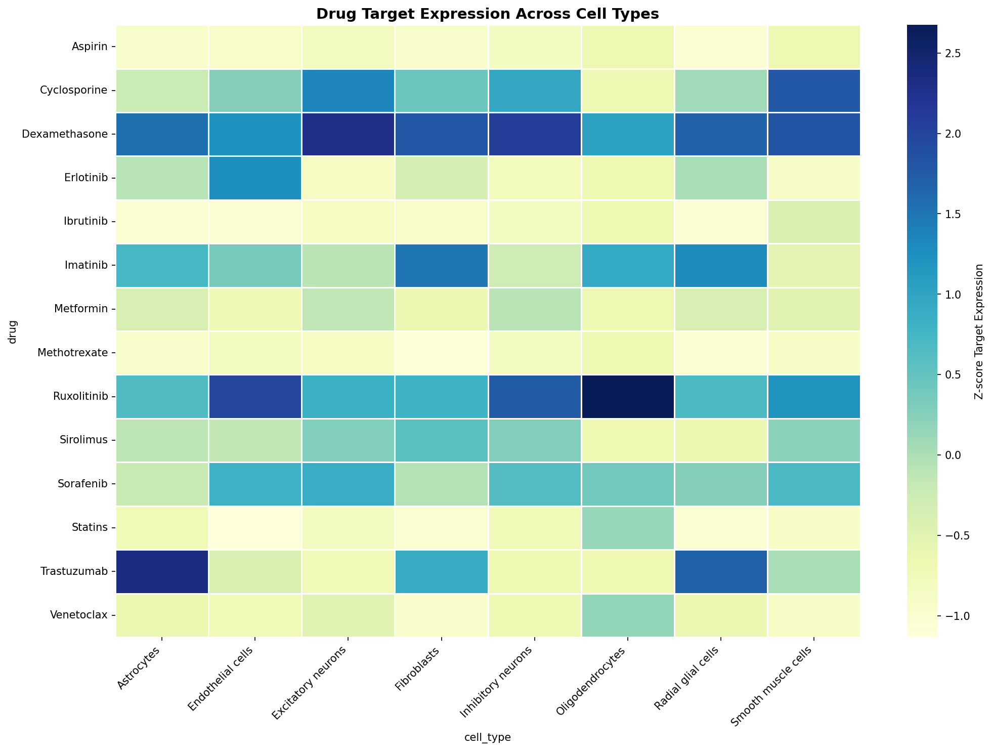 Drug Target Expression Heatmap