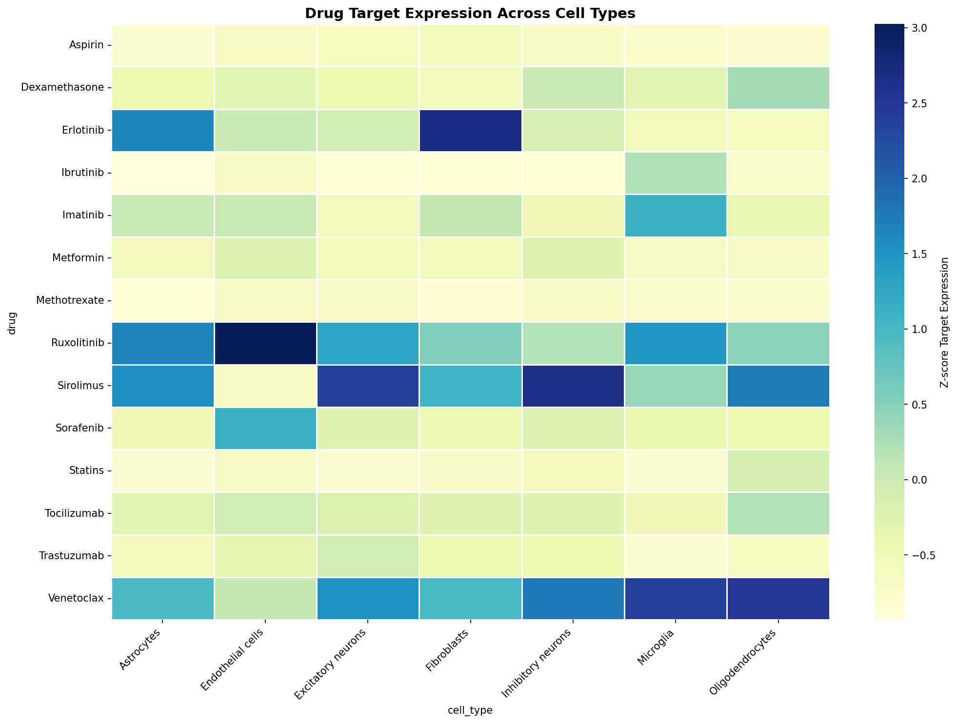 Drug Target Expression Heatmap